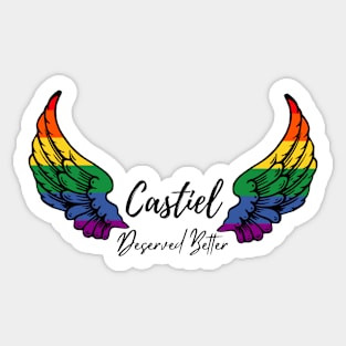 Castiel deserved better rainbow wings Sticker